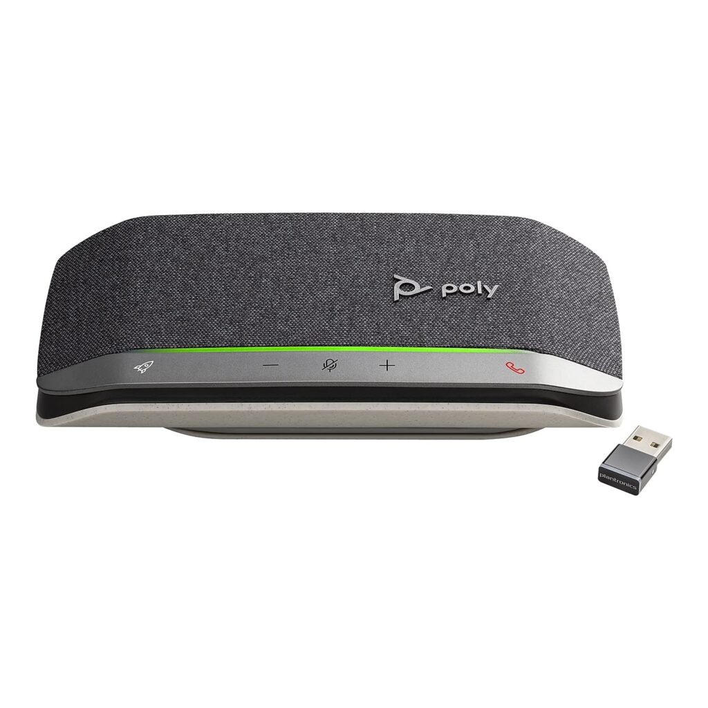 Altavoz Bluetooth portátil Poly Sync 20+ para reuniones claras y sin interrupciones