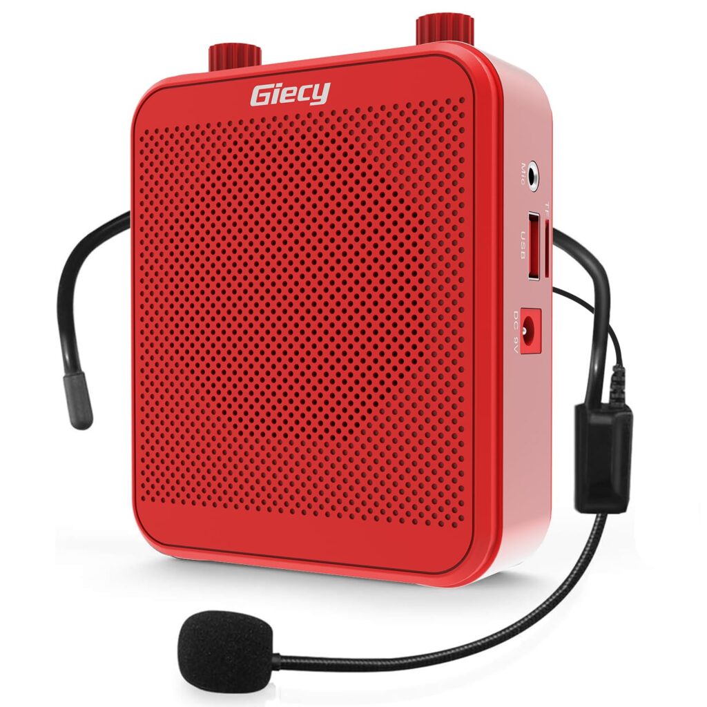 Amplificador de voz portátil Giecy: Potencia y ligereza para comunicadores efectivos