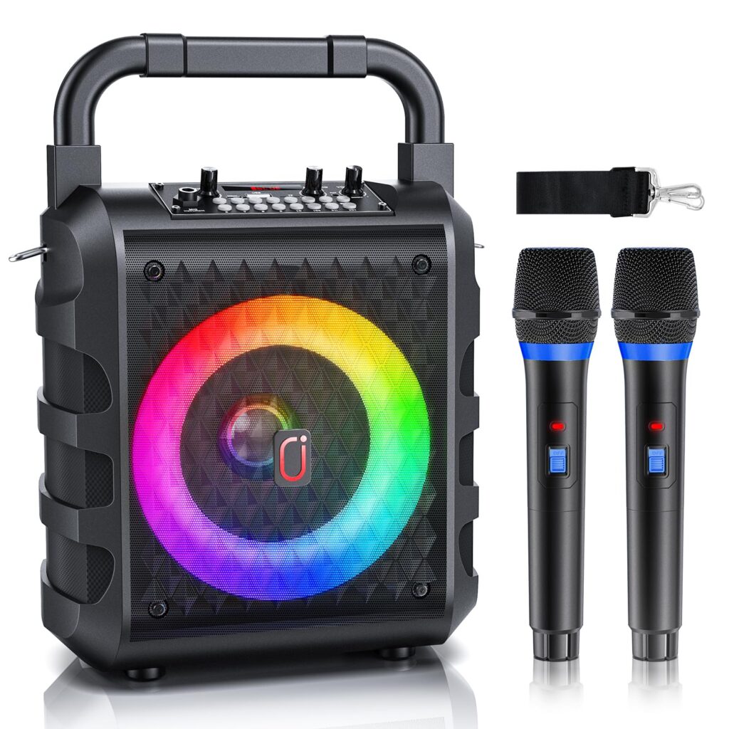 HWWR Altavoz Karaoke: Diversión Infinita con Micrófonos Inalámbricos para Cualquier Evento
