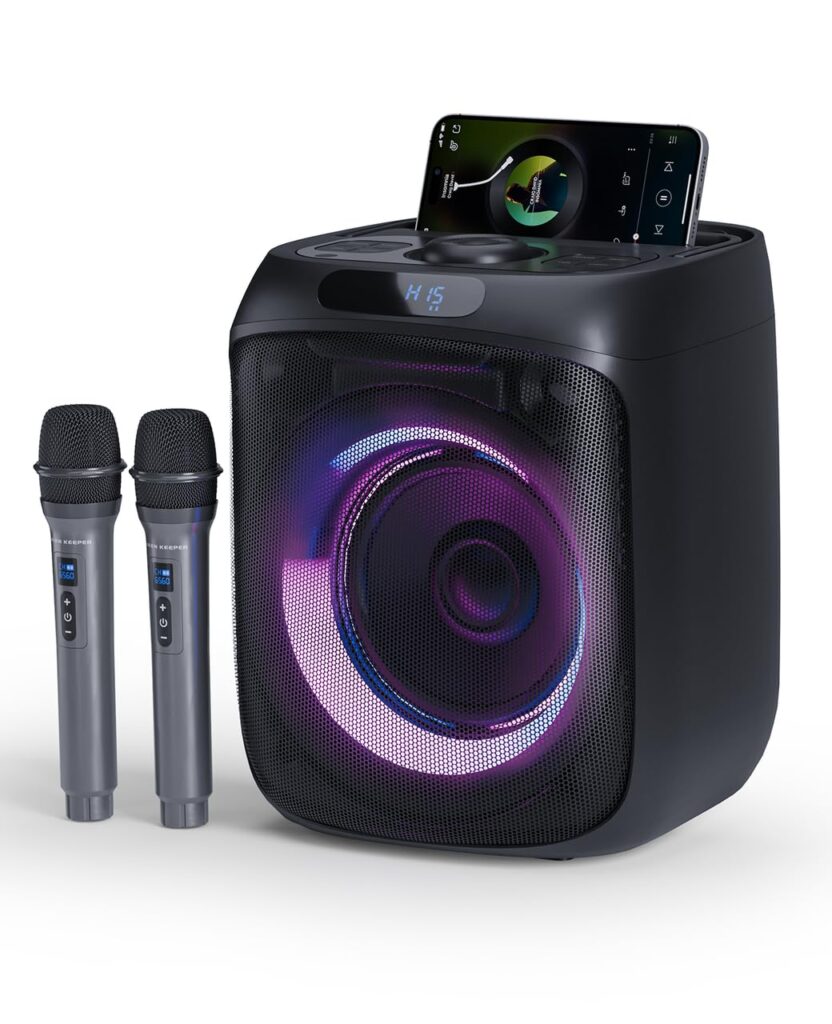 Karaoke con dos micrófonos inalámbricos, la fiesta perfecta para niños y adultos