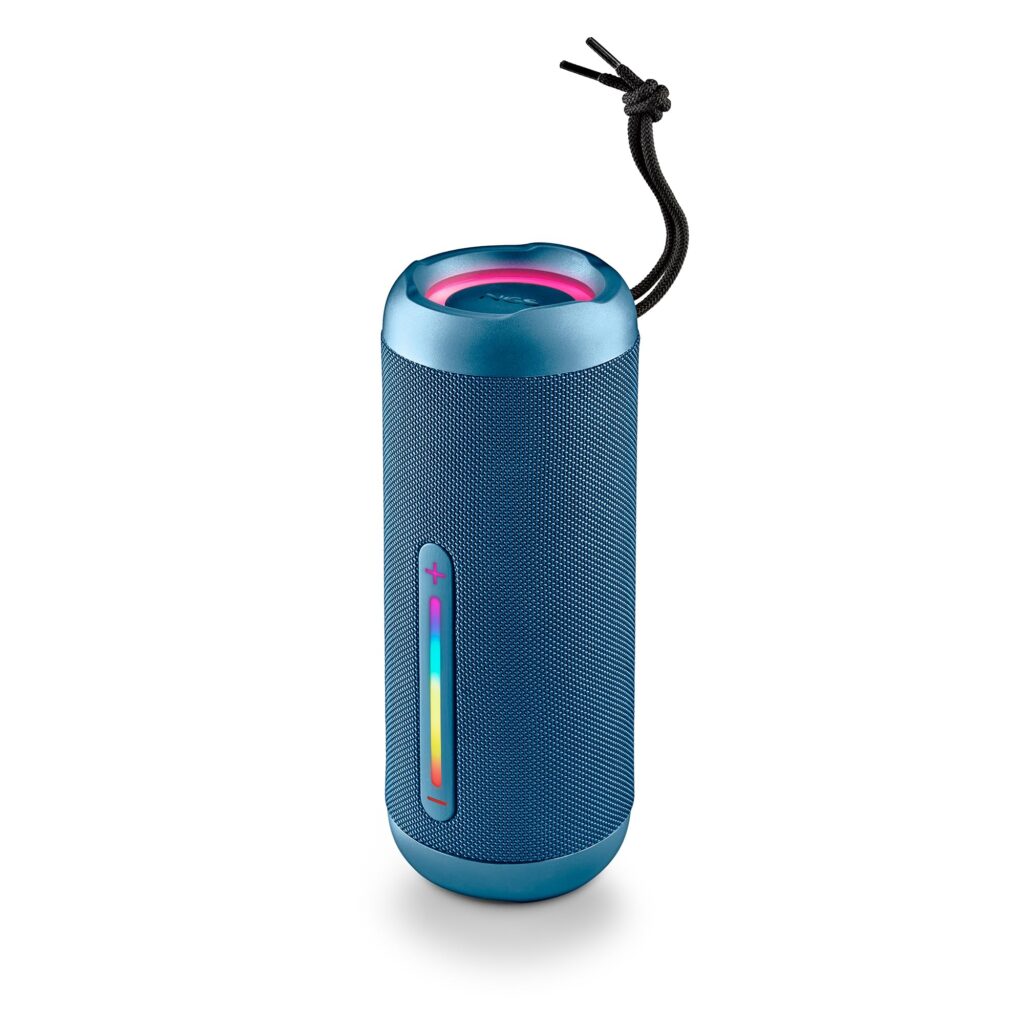 NGS Roller Furia 1 Blue: Altavoz portátil con luces RGB y potente sonido envolvente