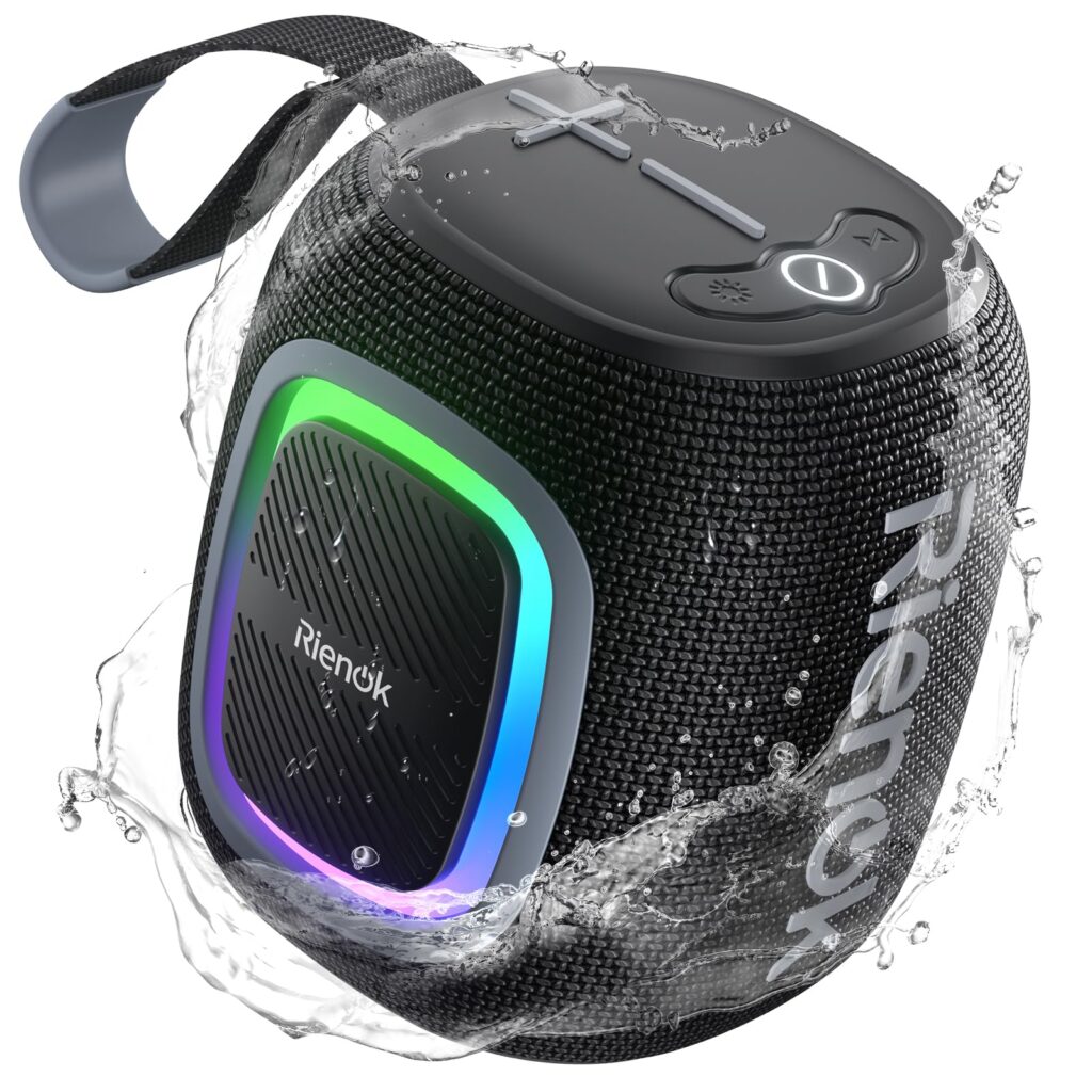 RIENOK S2: Altavoz Bluetooth Portátil Impermeable Con Potente Sonido y Estilo