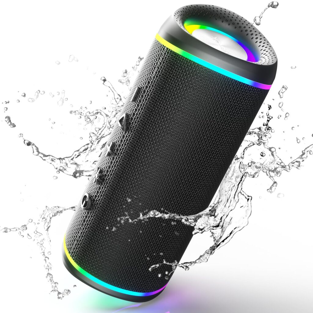 RIENOK S6: Altavoz Bluetooth Portátil con Luces RGB y Potente Sonido Inalámbrico