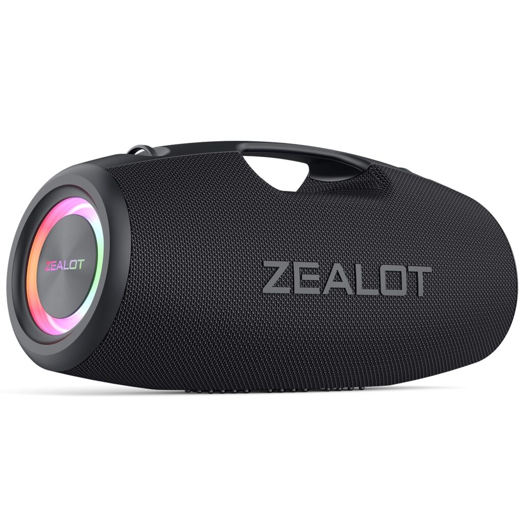 Zealot Altavoz Bluetooth Grande con Luz LED para Fiestas y Aventura al Aire Libre