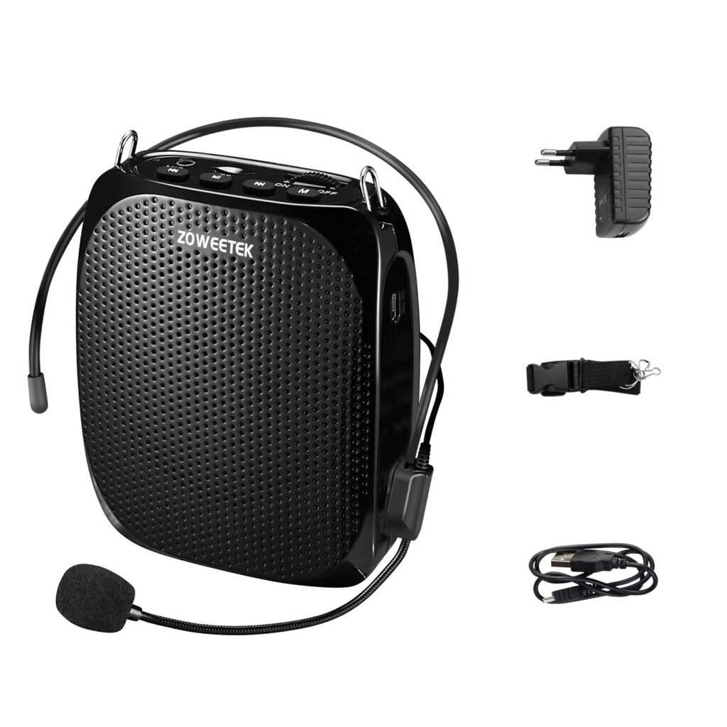 Zoweetek Amplificador de Voz Portátil: Ideal para Profesores y Guías Turísticos Eficientes