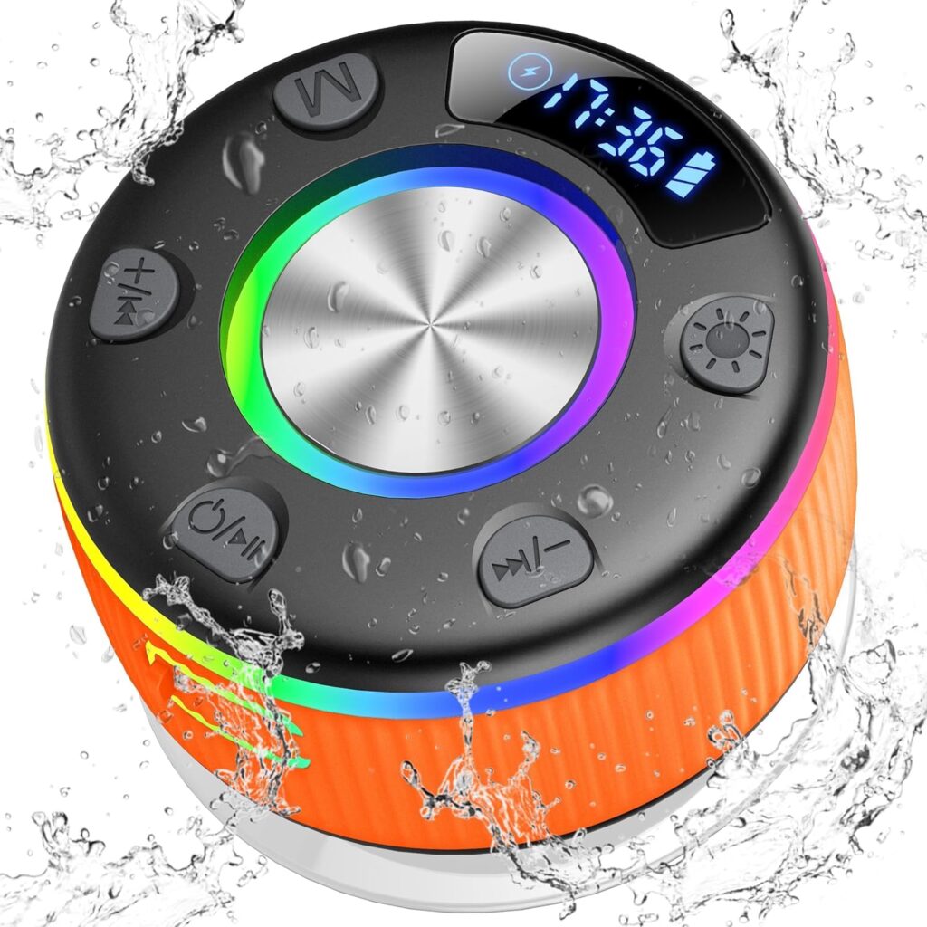 Altavoz Ducha Bluetooth con Luces RGB, música y diversión en tu baño sin límites