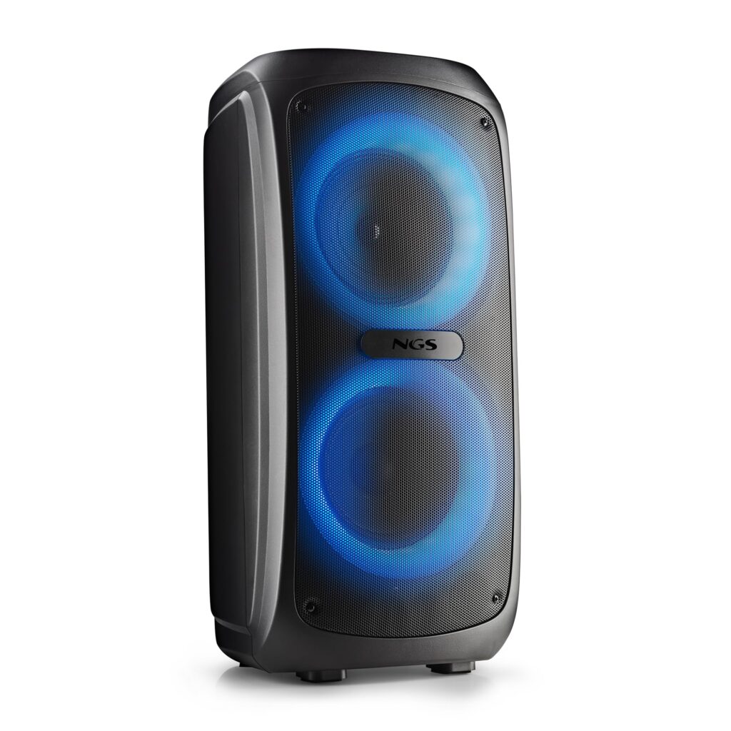 NGS Wild Temper: Altavoz portátil Bluetooth con luces LED y potente sonido envolvente