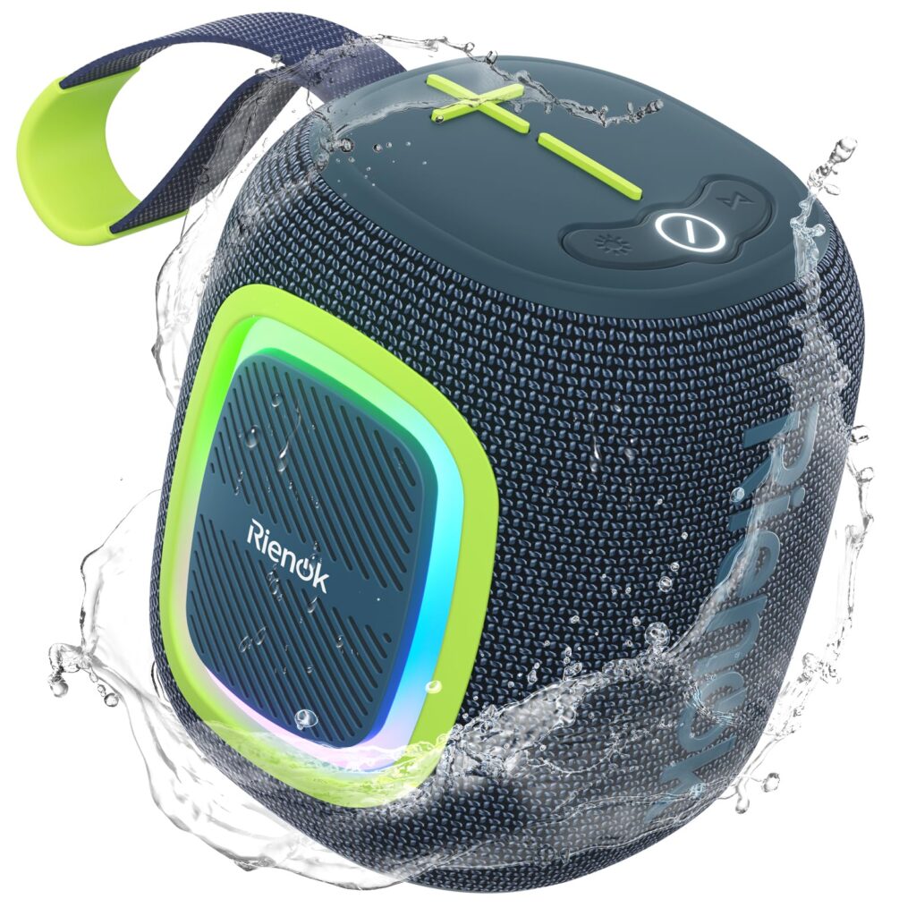 RIENOK S2: Altavoz Bluetooth Portátil e Impermeable para Música en Movimiento